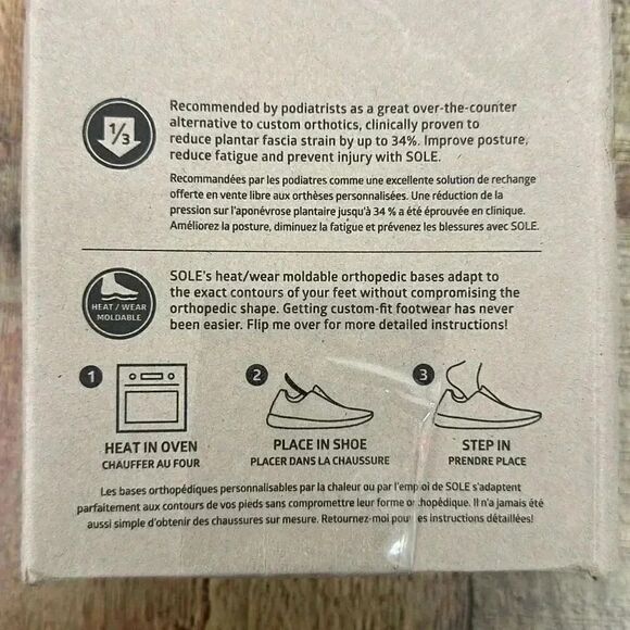 Sole Insoles NIB- Superior Support for Pain Relief (size women’s 10) - Picture 5 of 11